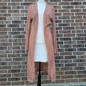 Serendipity Long Open-Front Knit Cardigan – Size Medium